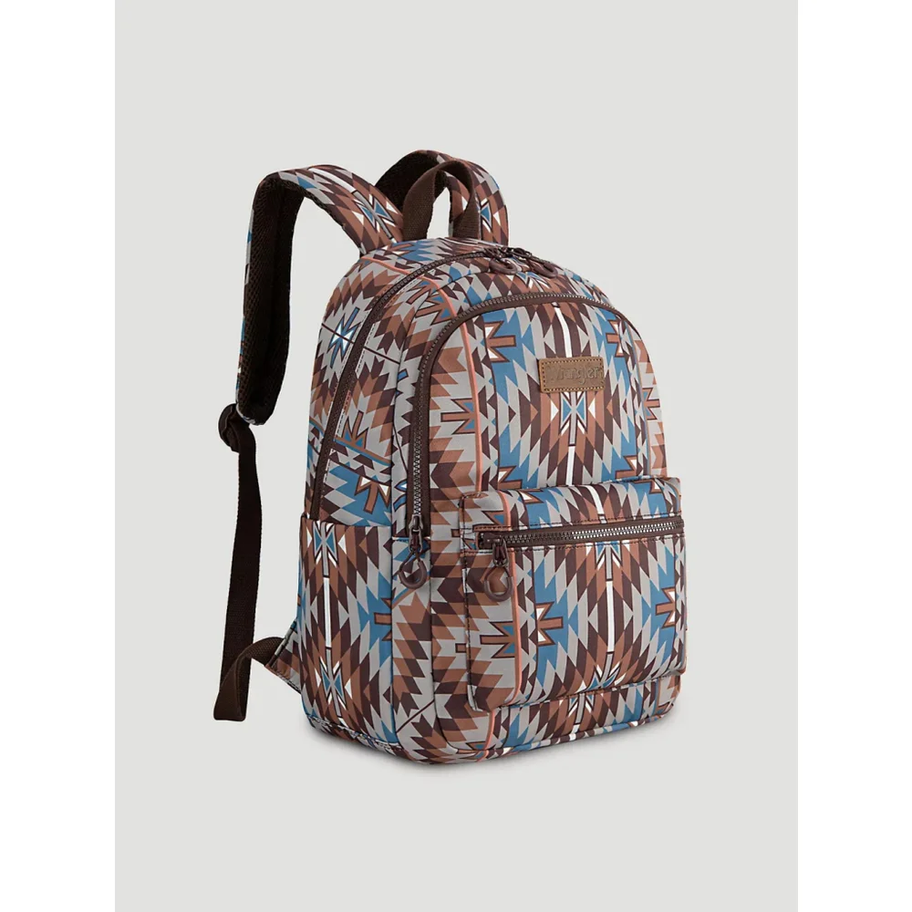 Wrangler Aztec Print Backpack -Coffee